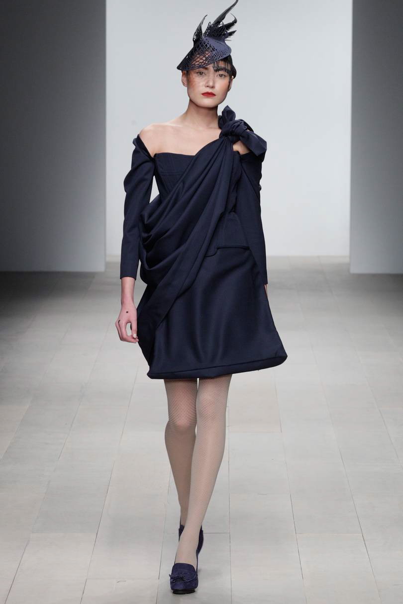 Structured Navy Corset and Boxed Laser Kilt