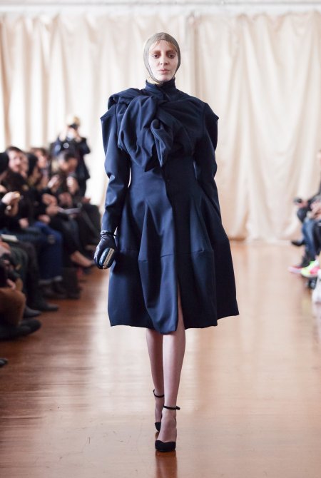 Navy Barrel Coat